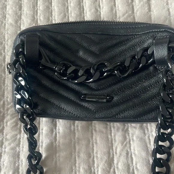 Rebecca Minkoff Black Quilted Crossbody Bag - Picture 4 of 5